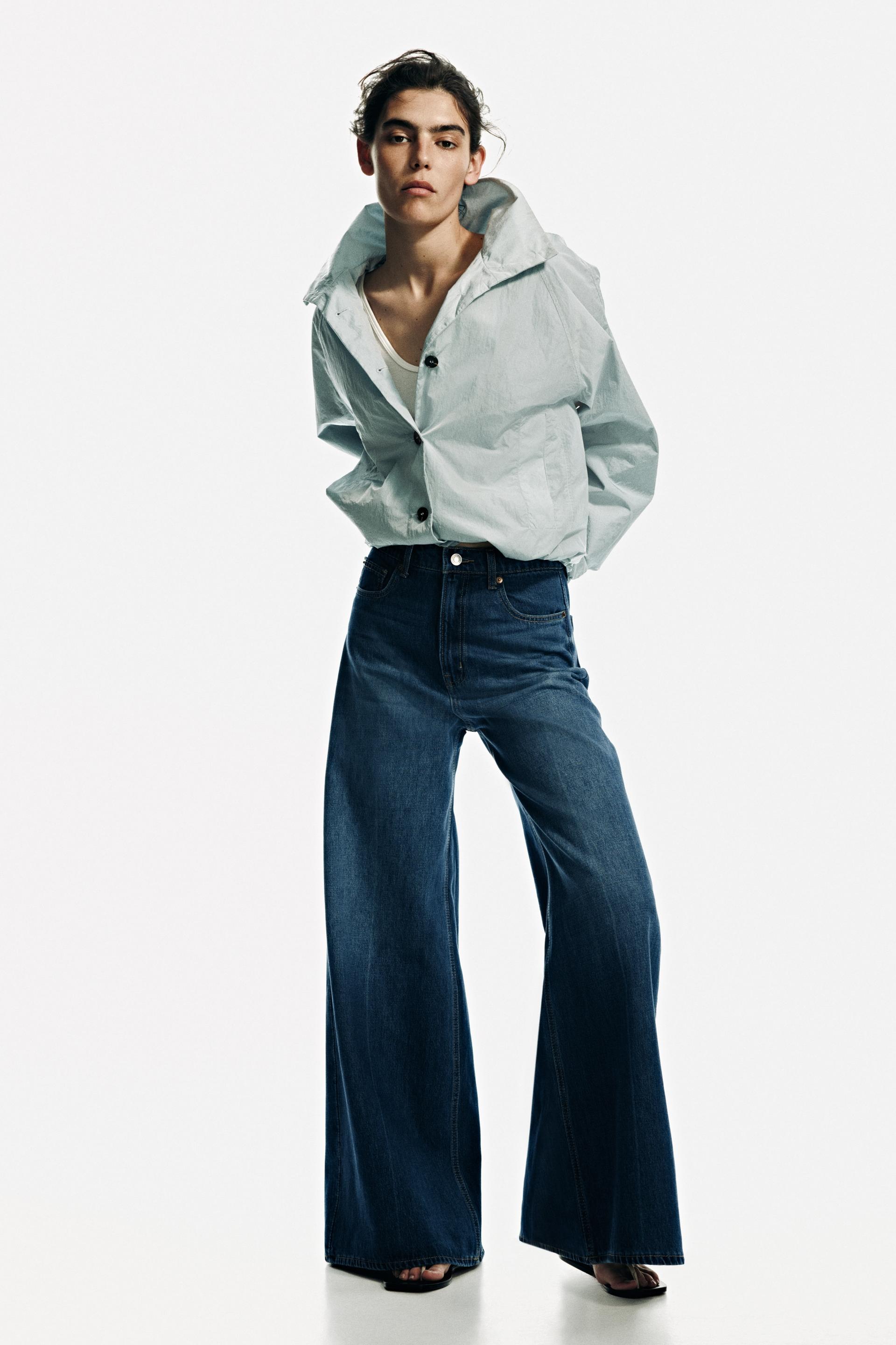 super wide high waist jeans