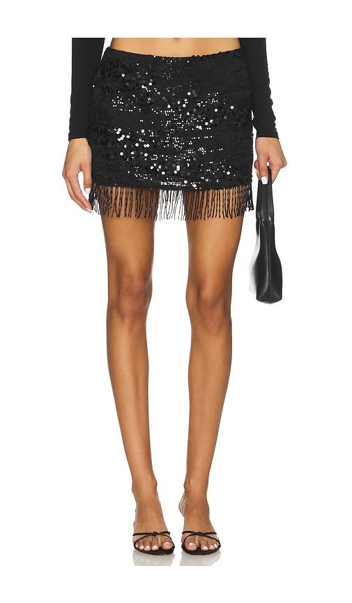 superdown adana mini skirt in black.
