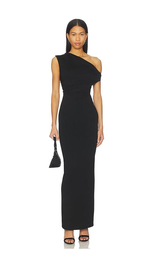 superdown alessia maxi dress in black.