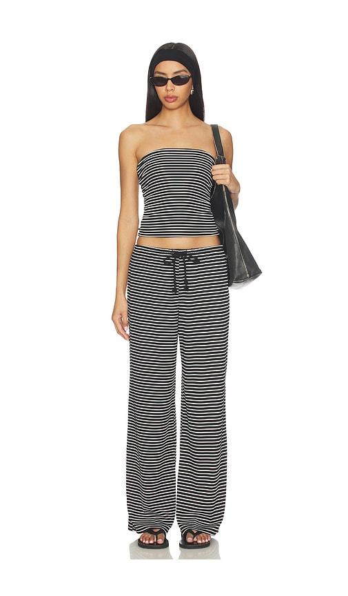 superdown alice pant set in black,white.