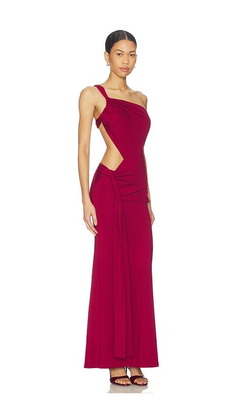 superdown alita maxi dress in red.