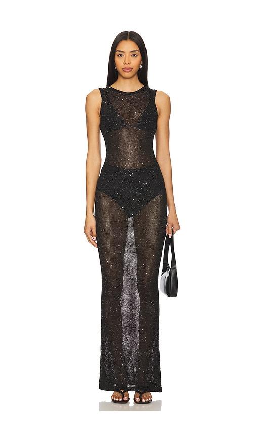 superdown alix maxi dress in black.