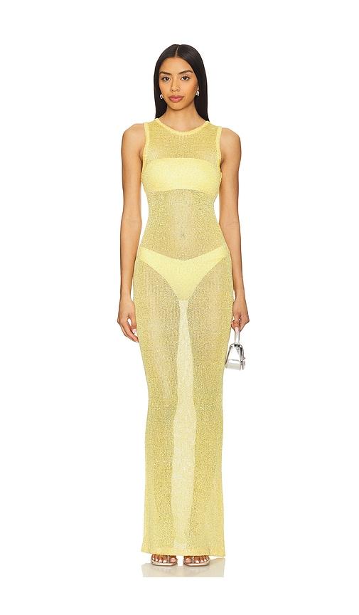 superdown alix maxi dress in yellow.