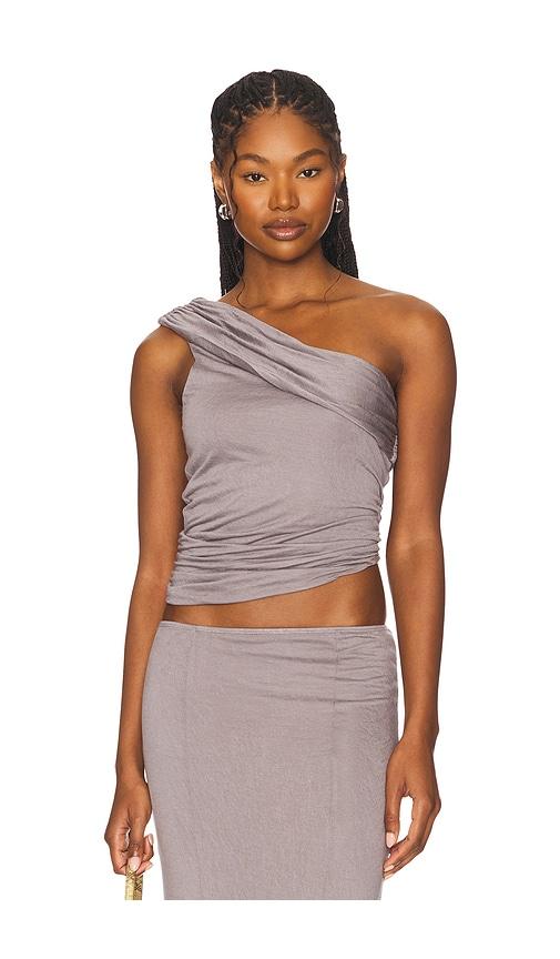 superdown alizette top in grey.