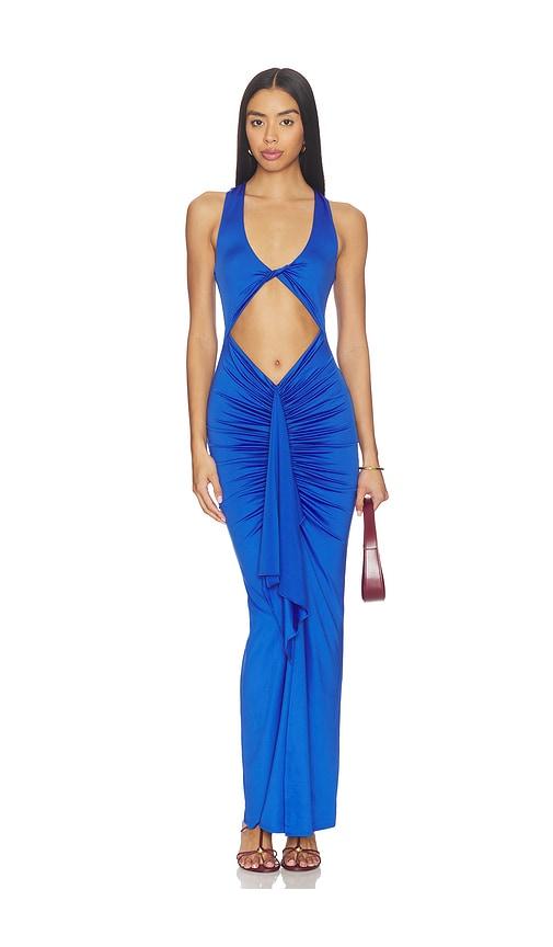 superdown amai maxi dress in cobalt in royal.