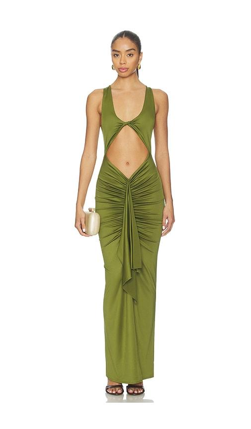 superdown amai maxi dress in green.