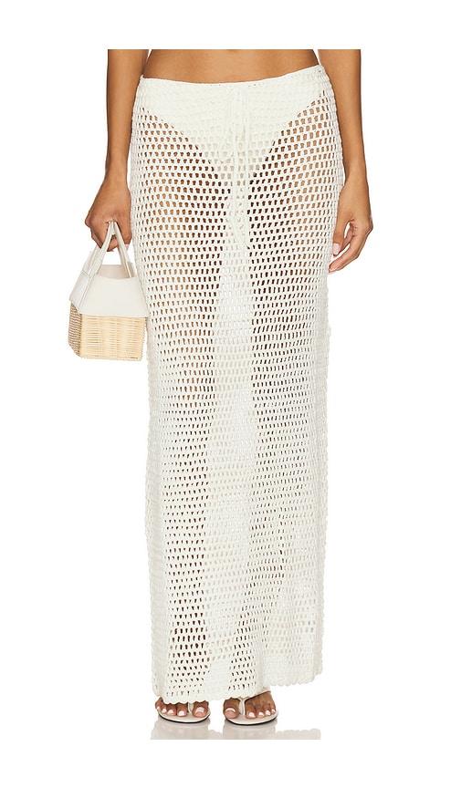 superdown amelia maxi skirt in white.