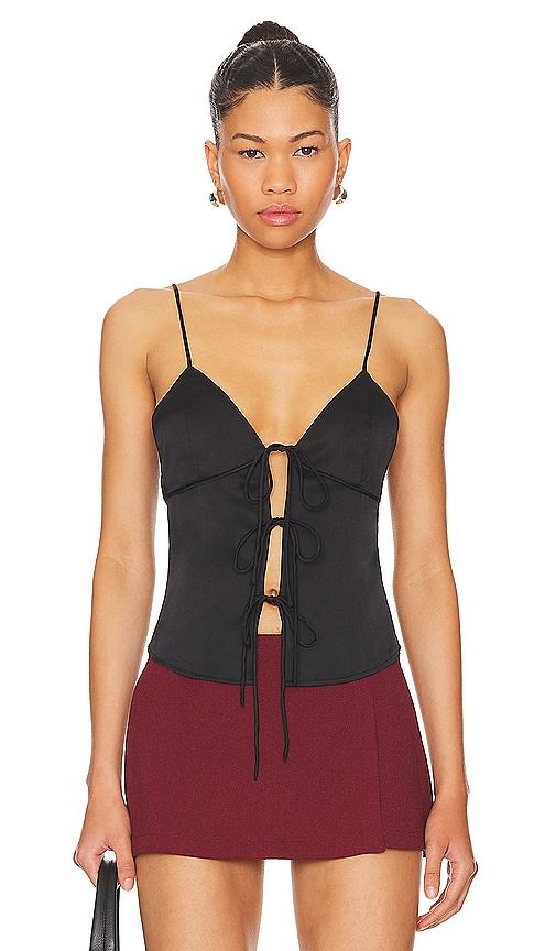 superdown anahi cami top in black.
