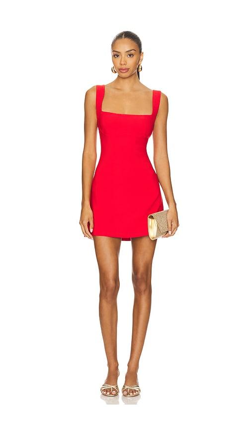 superdown aneira mini dress in red.