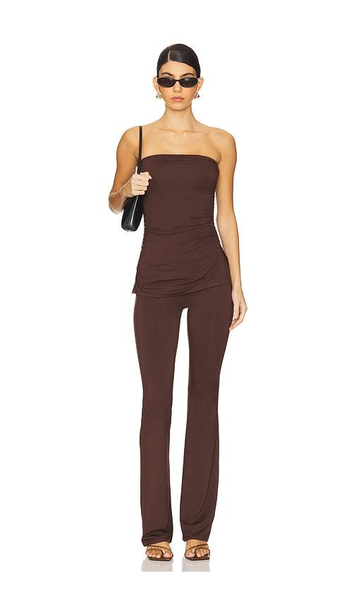 superdown annalise pant set in brown.