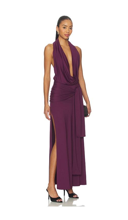 superdown arwen maxi dress in plum in purple.