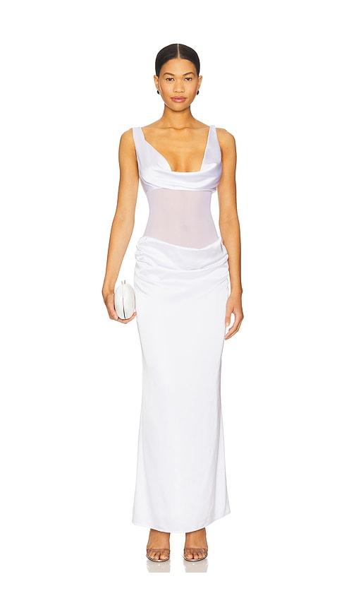 superdown astri maxi dress in white.