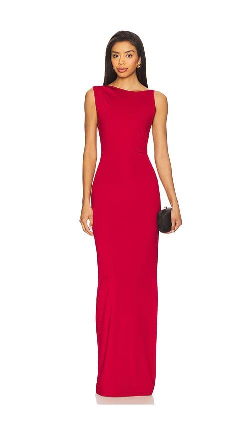 superdown avya maxi dress in red.