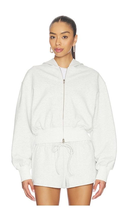 superdown blanka zip up hoodie in light grey.