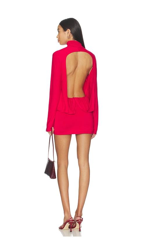 superdown braulia mini dress in red.
