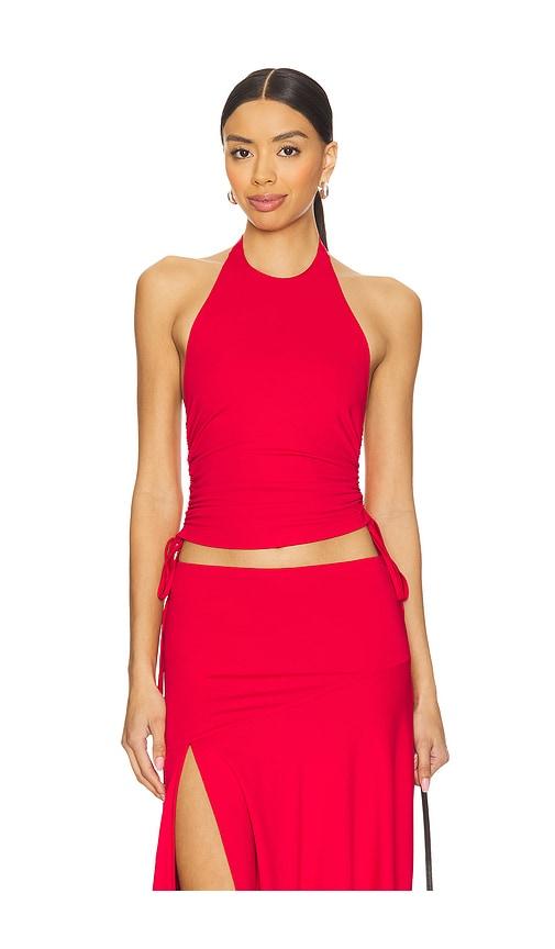 superdown cammie halter top in red.