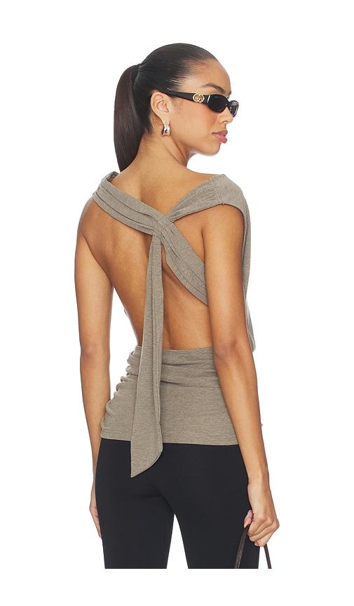 superdown cecilia top in grey.