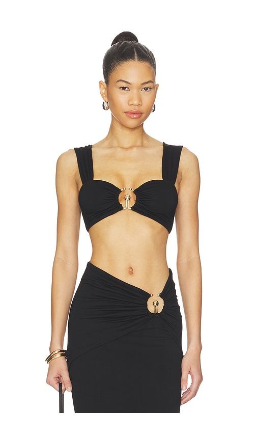 superdown clayre top in black.