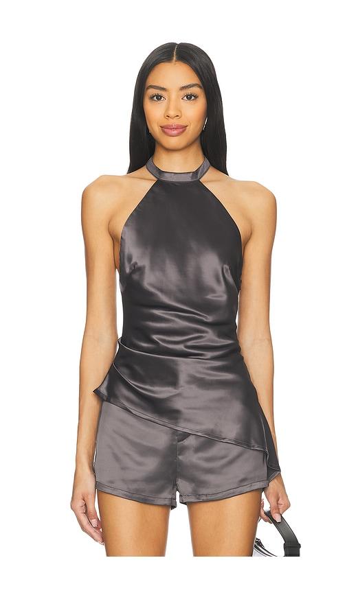 superdown clo top in grey.