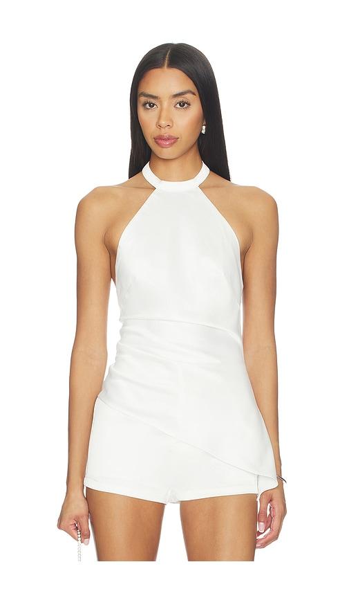 superdown clo top in white.