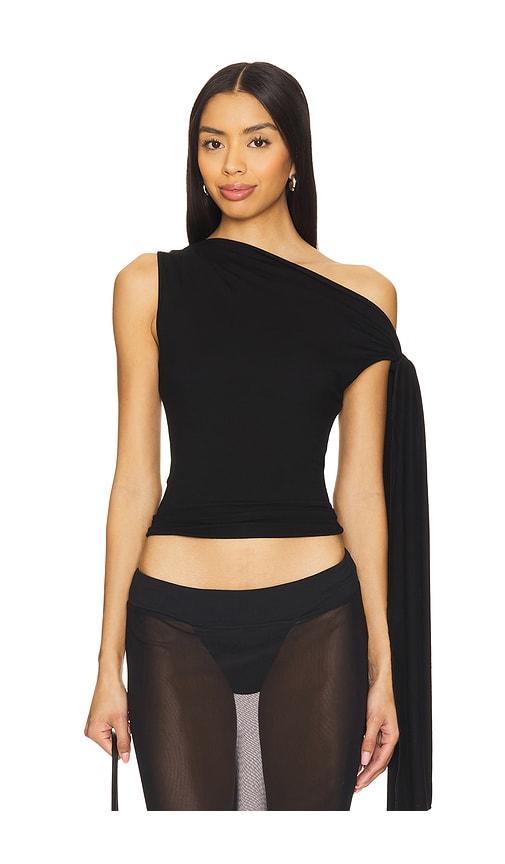 superdown coletta top in black.