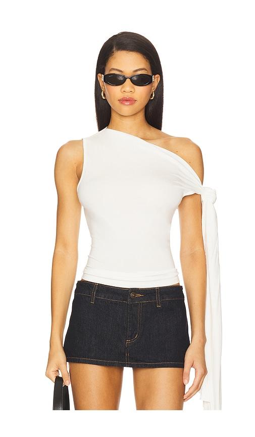 superdown coletta top in white.