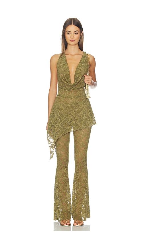 superdown colson pant set in olive.