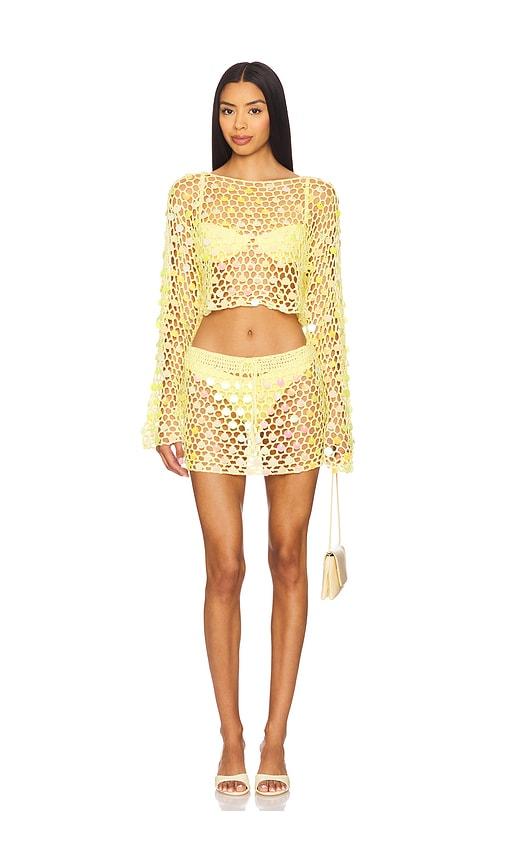 superdown coralie skirt set in lemon.