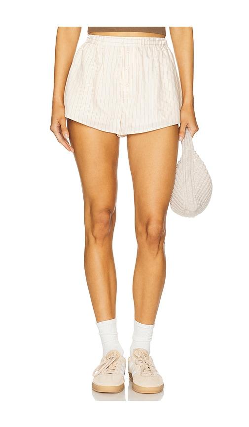 superdown cordelia short in beige.