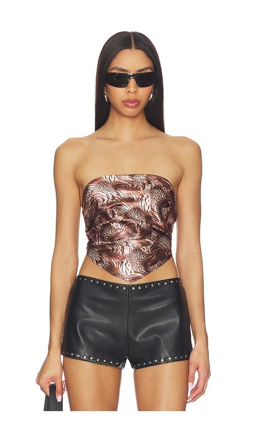 superdown cosima top in brown.