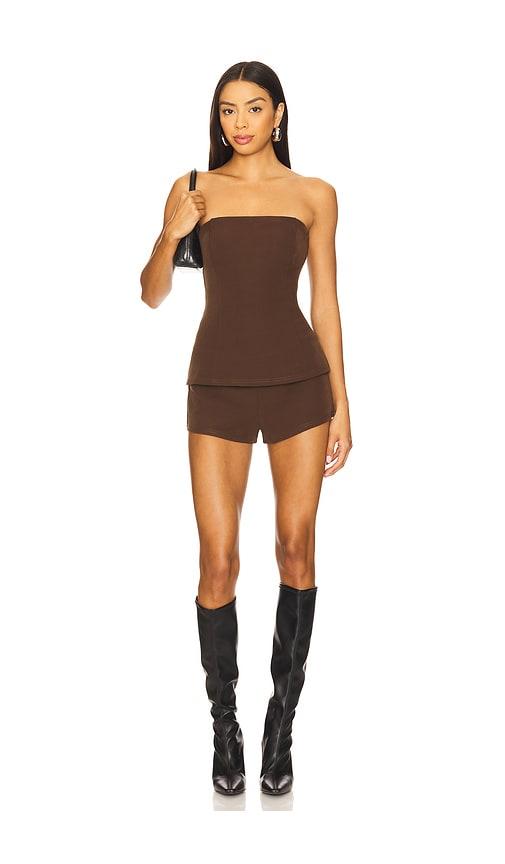 superdown daija short set in brown.