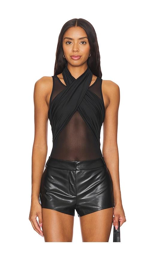 superdown danica bodysuit in black.