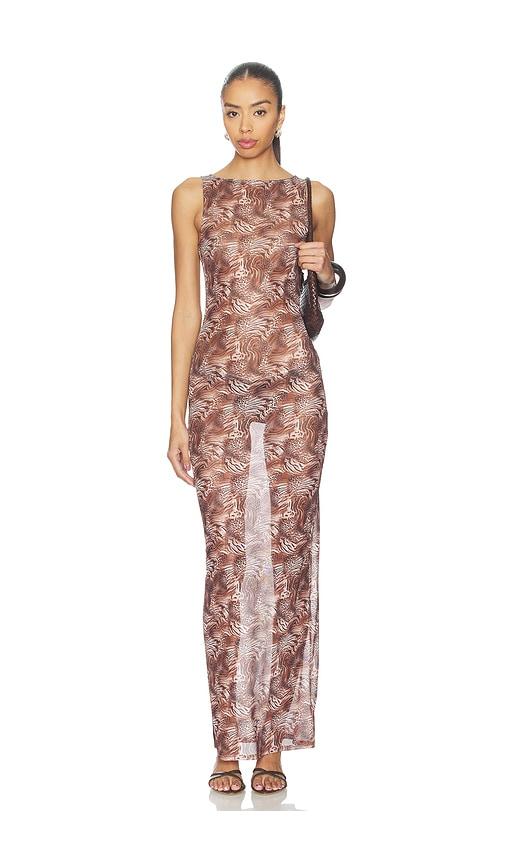 superdown daranna maxi dress in brown.