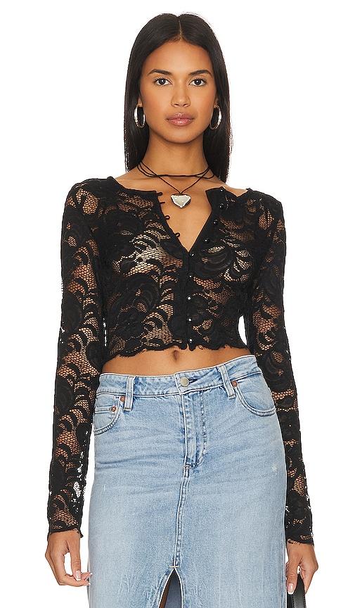 superdown elowen top in black.