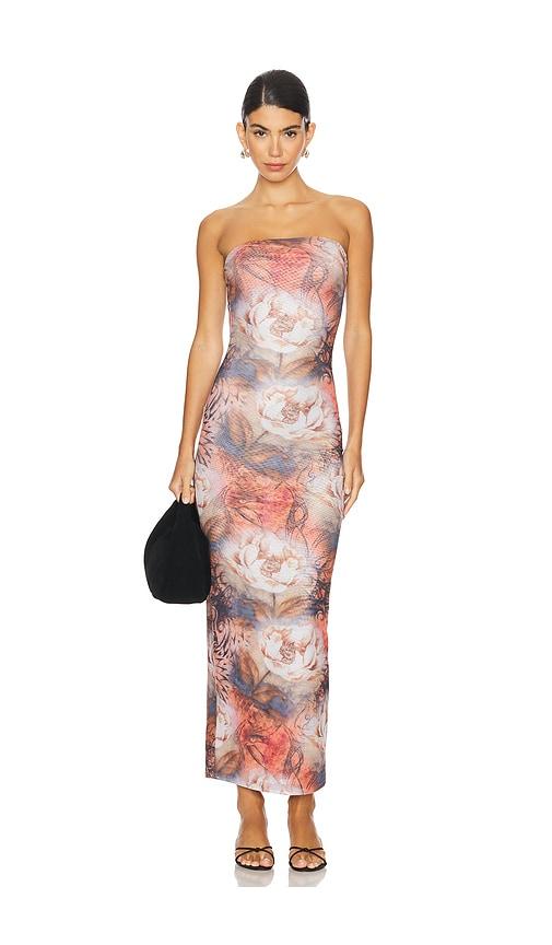 superdown gabi maxi dress in brown.