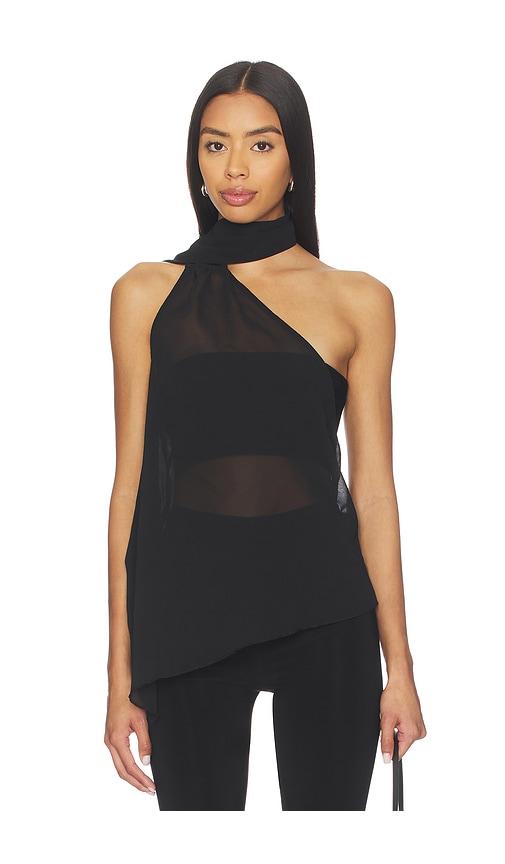 superdown gabriette choker top in black.