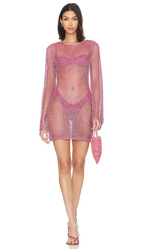 superdown gaia mini dress in fuchsia.
