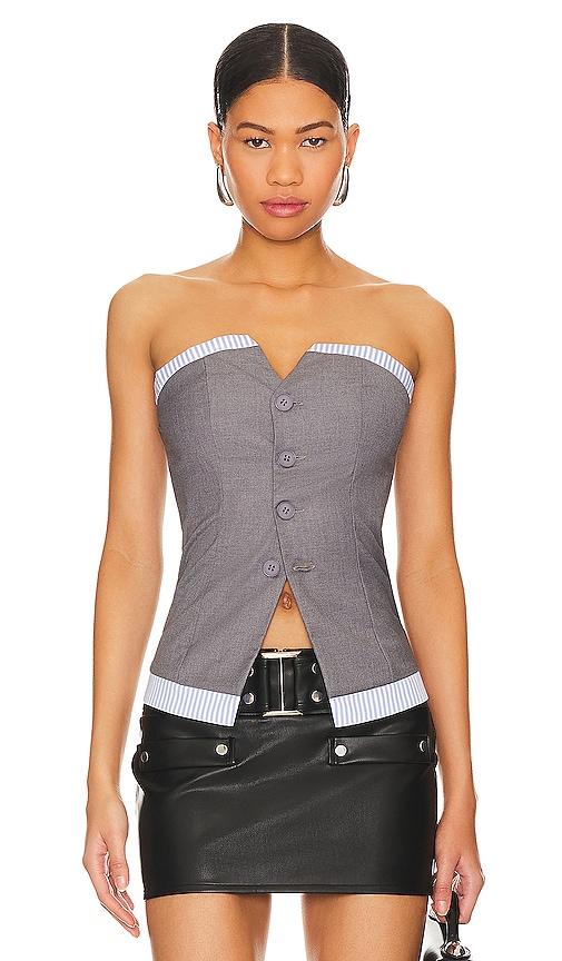 superdown imogen top in grey.