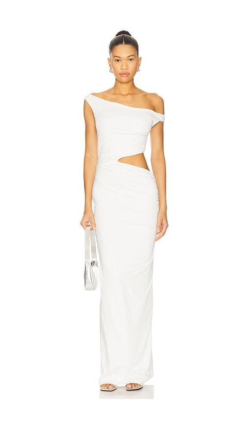 superdown isadora maxi dress in white.