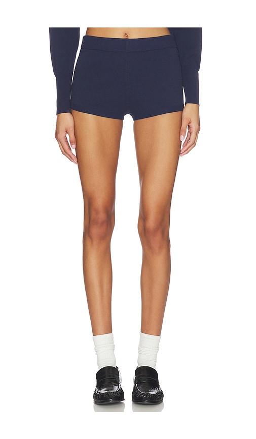 superdown jayella knit short in navy.