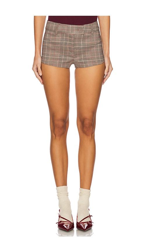 superdown jen micro short in brown.
