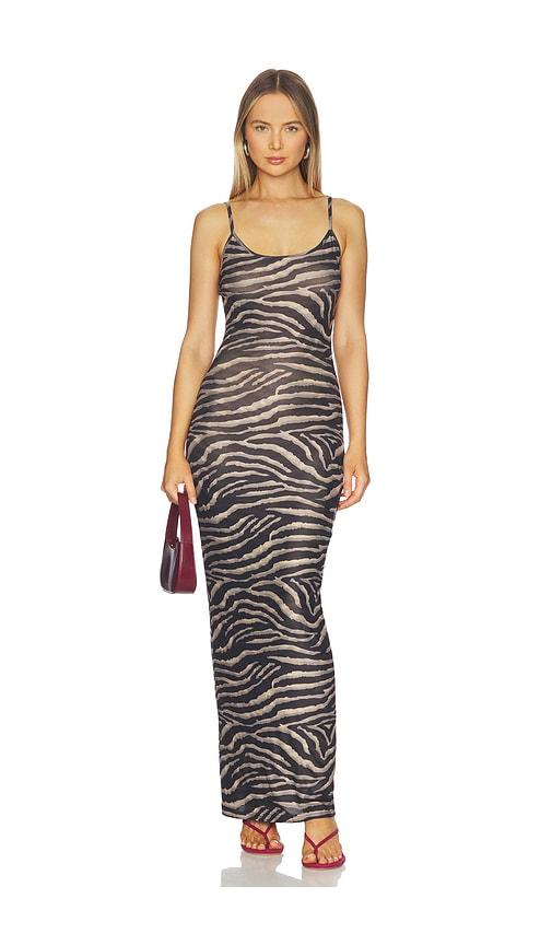superdown jobelle maxi dress in tan,black.
