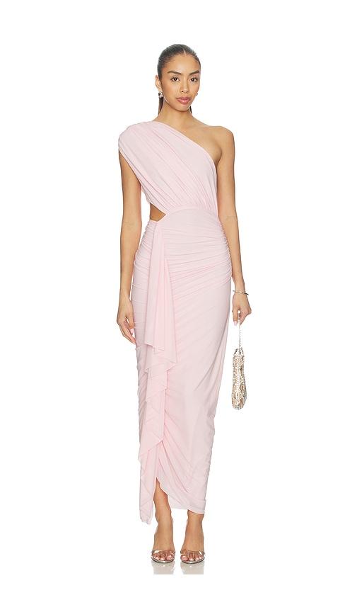 superdown juliet midi dress in blush.