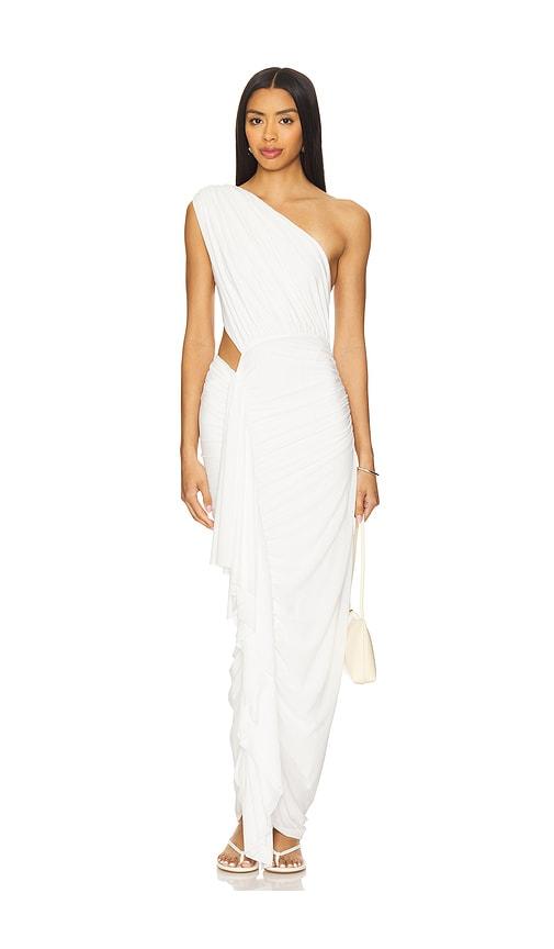 superdown juliet midi dress in white.