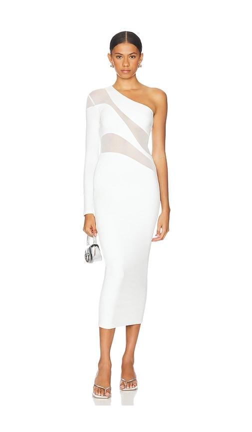 superdown kaelyn maxi dress in white.