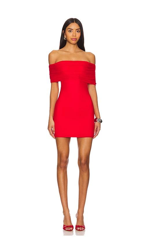 superdown kaitrin mini dress in red.