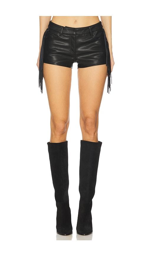 superdown karina fringe short in black.