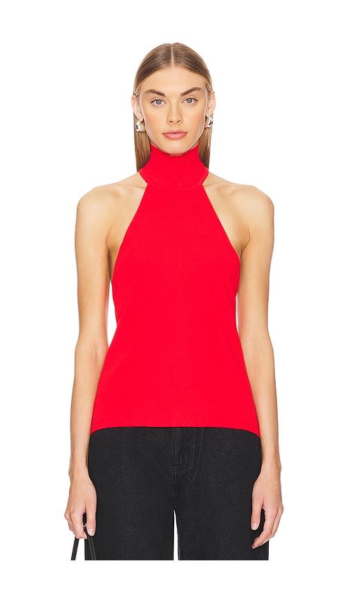 superdown keira open back top in red.