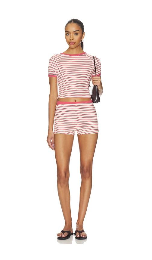 superdown kiki short set in pink,cream.