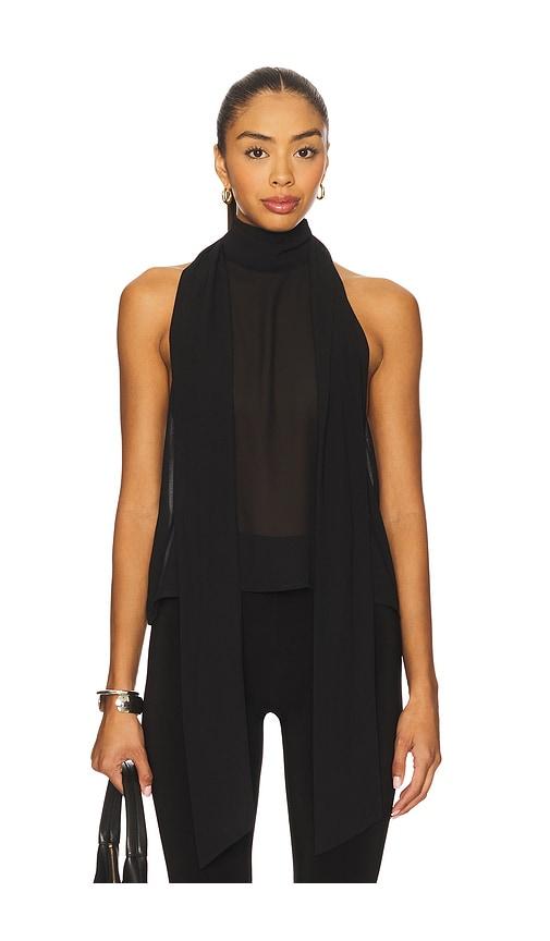 superdown mable top in black.
